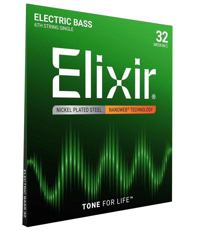 Elixir NanoWeb Single .032 Electric Bass Guitar String - Image 1